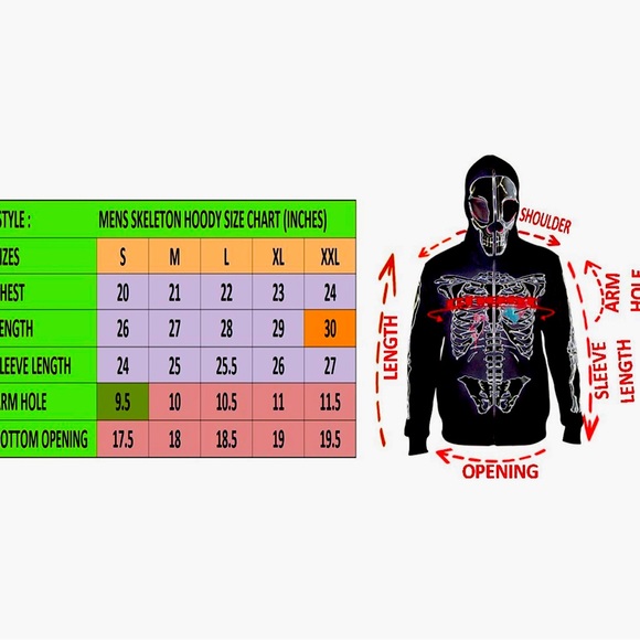 Full frontal face covering sweater. Adorn with bones from the inside of a body - Picture 2 of 3